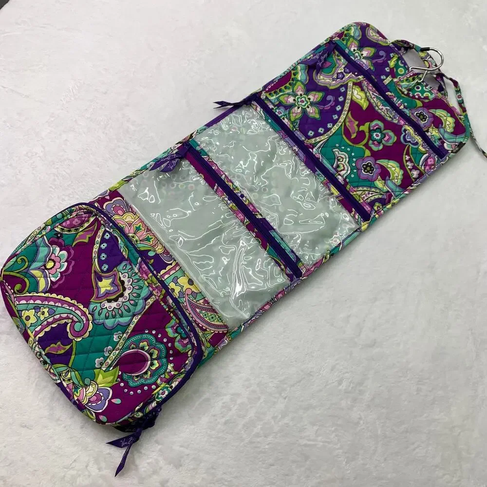 Vera Bradley Northern Lights Hanging Cosmetic Bag Packing Travel Makeup Case